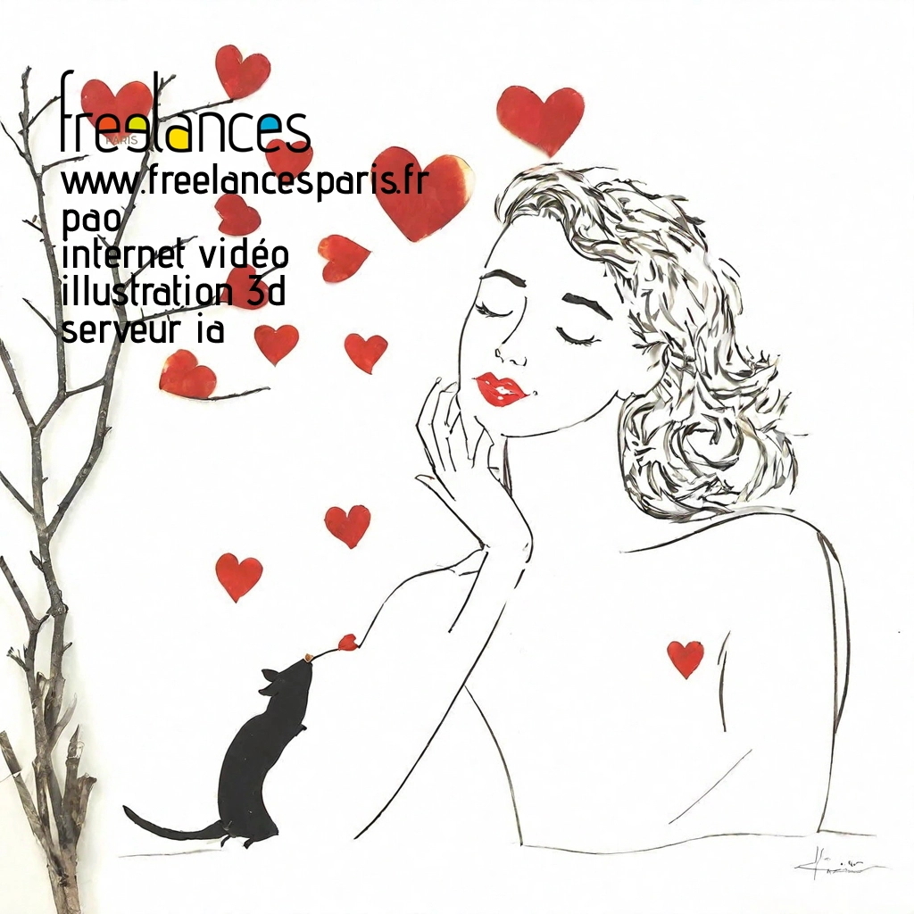 Pao mise en page internet vidéo illustration 3d serveur IA générative AI freelance paris studio de création magazines yrnrajs0